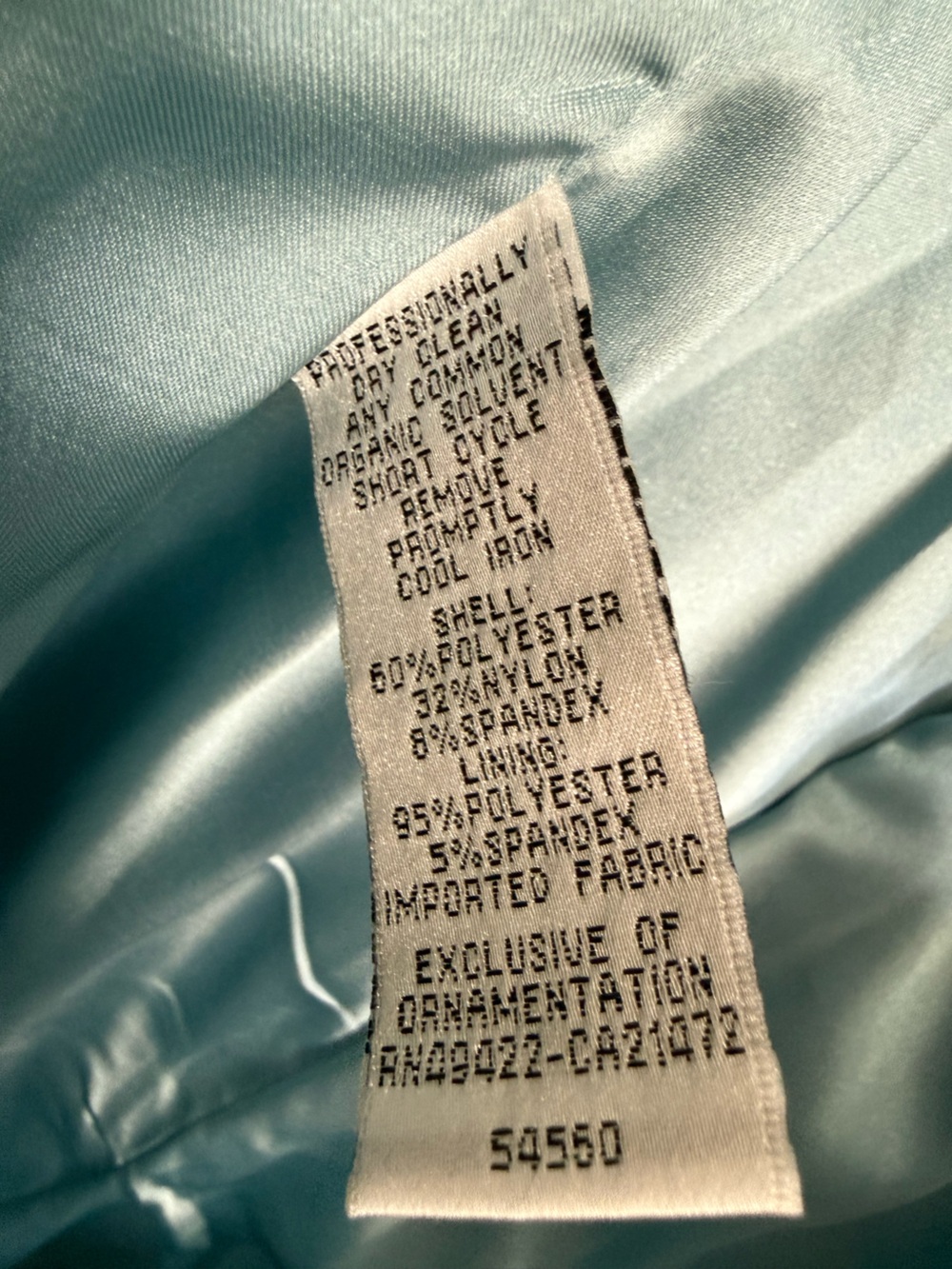 Jessica McClintock Rush Strapless Mini Dress Y2K Aqua Green Florets Rare 10 NWT - Picture 11 of 14